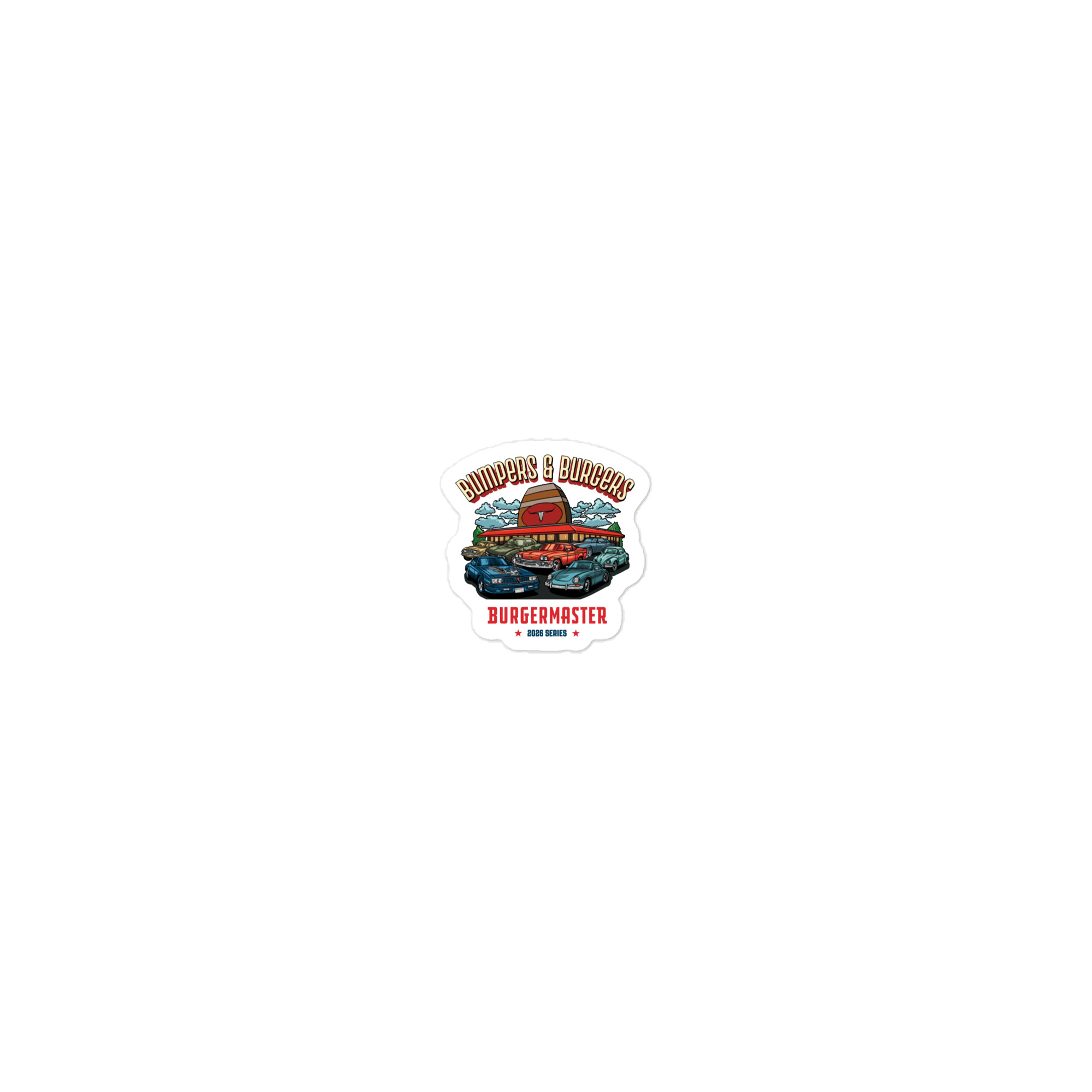 Bumpers and Burgers 2026 Die-cut sticker